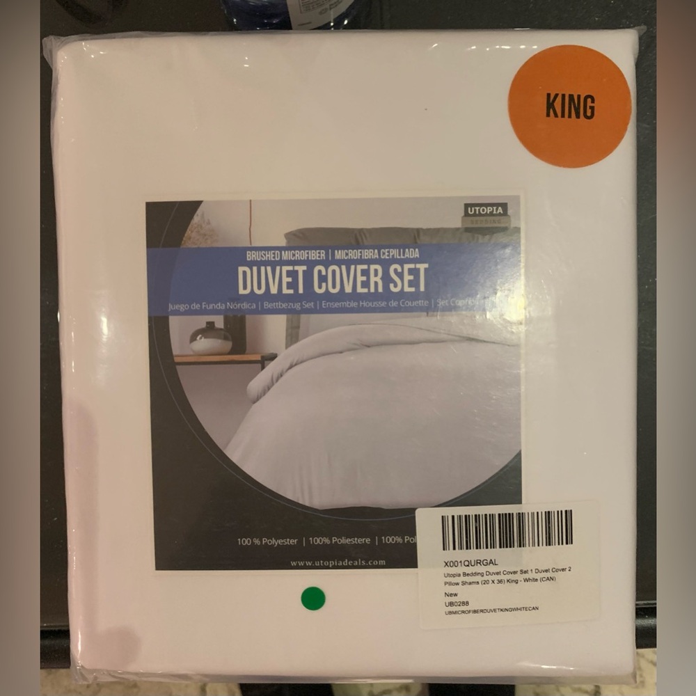 Utopia King duvet cover set - white